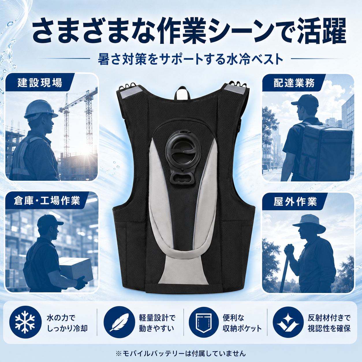 AquaCore™ 水冷ベスト
