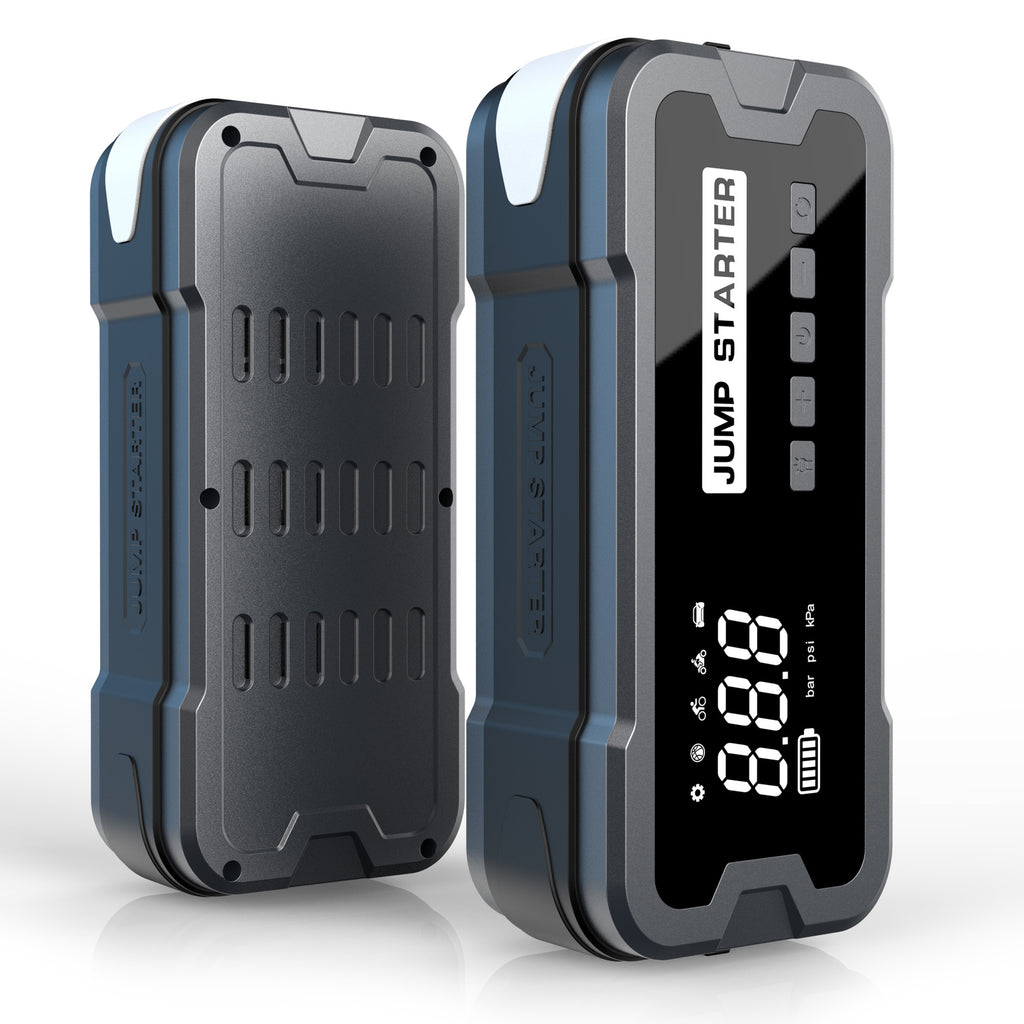 Popular cross-border car emergency jump starter models: large capacity air pump and ignition combo