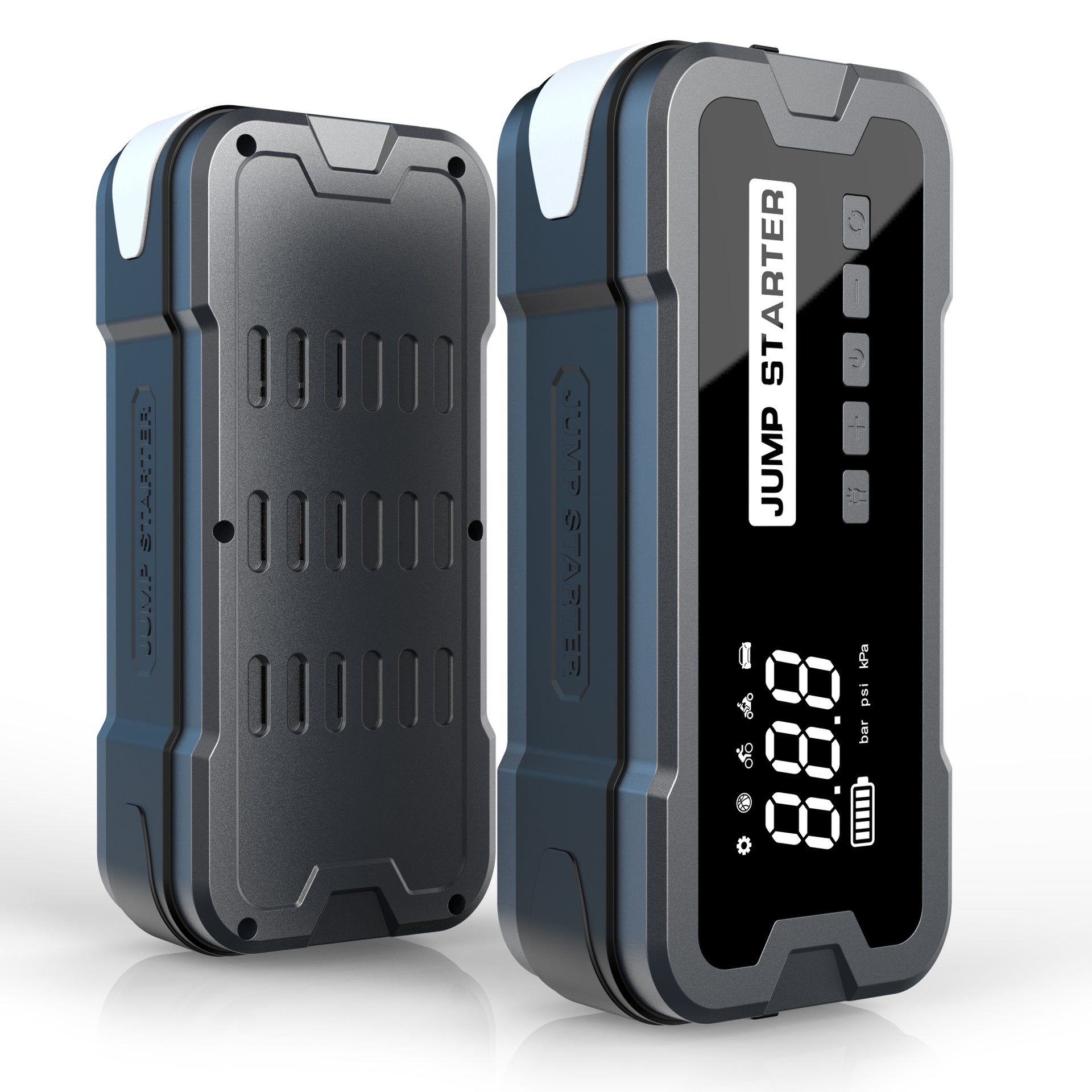 Popular cross-border car emergency jump starter models: large capacity air pump and ignition combo