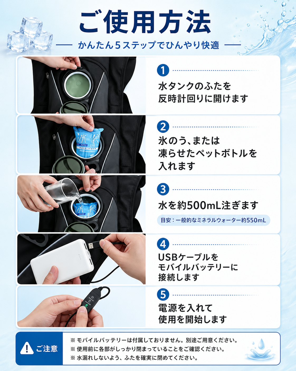 AquaCore™ 水冷ベスト